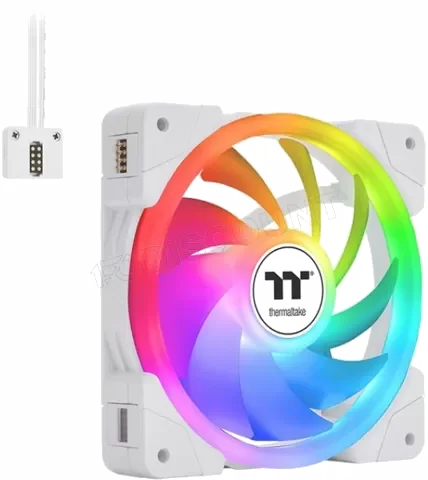 Lot de 3 Ventilateurs Boîtier PC Thermaltake SWAFAN EX14 RGB 14cm - Blanc