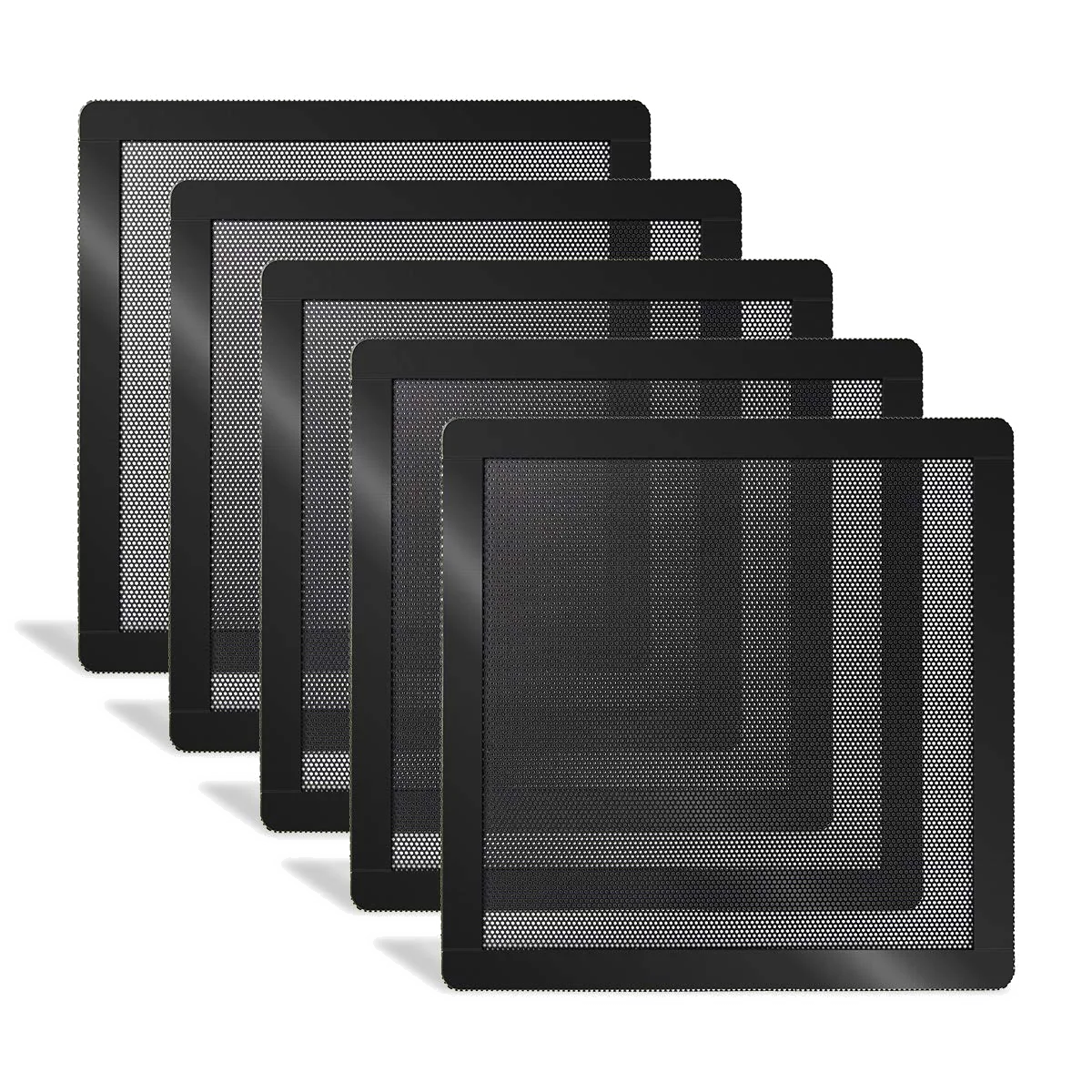 Lot de 2 Filtres à Poussière Magnétiques pour Ventilateurs 40mm - Noir