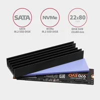 Axagon CLR-M2L10 - Dissipateur thermique pour SSD M.2 NVMe - 2