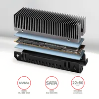 Axagon CLR-M2XT - Dissipateur thermique passif pour SSD M.2 Aluminium - 2