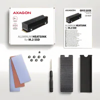Axagon CLR-M2XT - Dissipateur thermique passif pour SSD M.2 Aluminium - 5