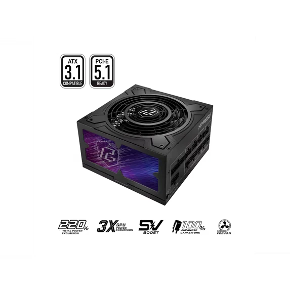 Alimentation ASRock Phantom Gaming PG-850G - 850W 80+ Gold ATX 3.x