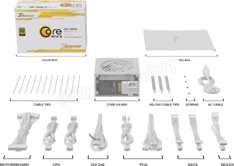 Alimentation PC Seasonic Core GX V2 2024 - 850W - ATX 3.1 - 80 PLUS Gold - Blanc