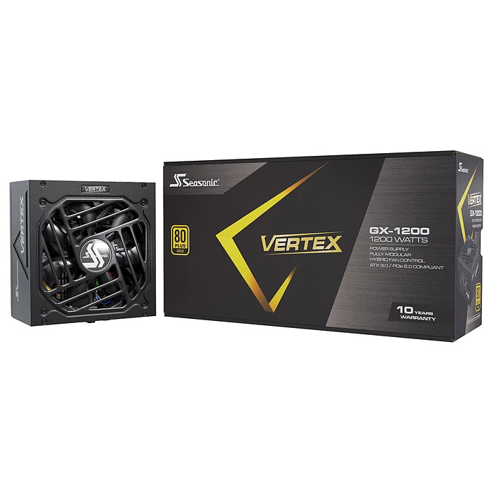 Alimentation PC Seasonic Vertex GX-1200 - 1200W 80+ Gold Modulaire ATX 3.0
