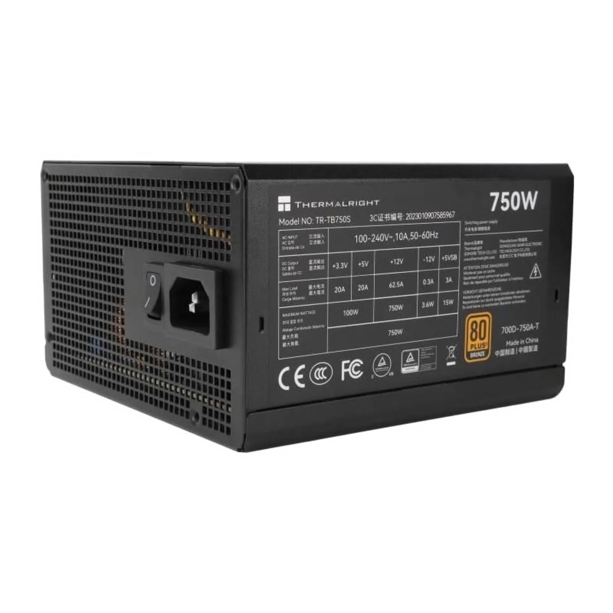 Alimentation PC Thermalright TB750S 750W 80+ Bronze ATX 3.0