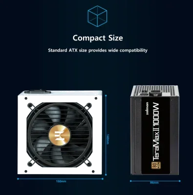 Alimentation ATX Zalman TeraMax II TMX2 - 1000W 80 PLUS Gold Modulaire