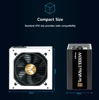 Alimentation PC Zalman TeraMax II ZM1200-TMX2 1200W 80+ Gold Modulaire Blanche ATX 3.0 - 3