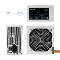 TooQ Fonte Ecopower II unité d'alimentation d'énergie 500 W 20+4 pin ATX ATX Argent - 6