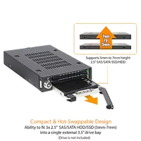 Rack Amovible ToughArmor MB993SK-B - 3x 2.5" SAS/SATA HDD/SSD dans Baie 3.5"