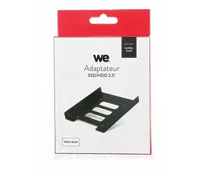 Adaptateur pour Disque Dur 2.5" vers Baie 3.5" avec Câbles - Noir