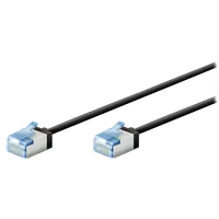 Câble Ethernet RJ45 Slim Catégorie 6a U/UTP 0.15m Noir - 1