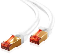 Câble Réseau RJ45 Catégorie 6 F/UTP Blanc 50m - Haute Performance et Fiabilité - 1