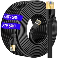 Câble Réseau RJ45 Catégorie 6 FTP Plat 25cm Noir - 2