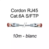 Cordon Réseau RJ45 Catégorie 6 F/UTP 3m Gris - Haute Performance - 2