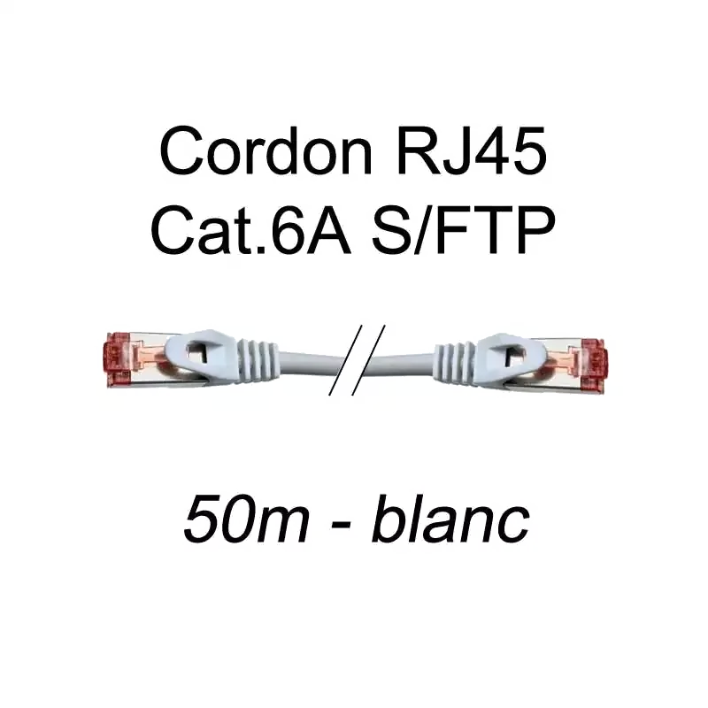 Câble Réseau RJ45 Catégorie 6 F/UTP Droit 5m Noir