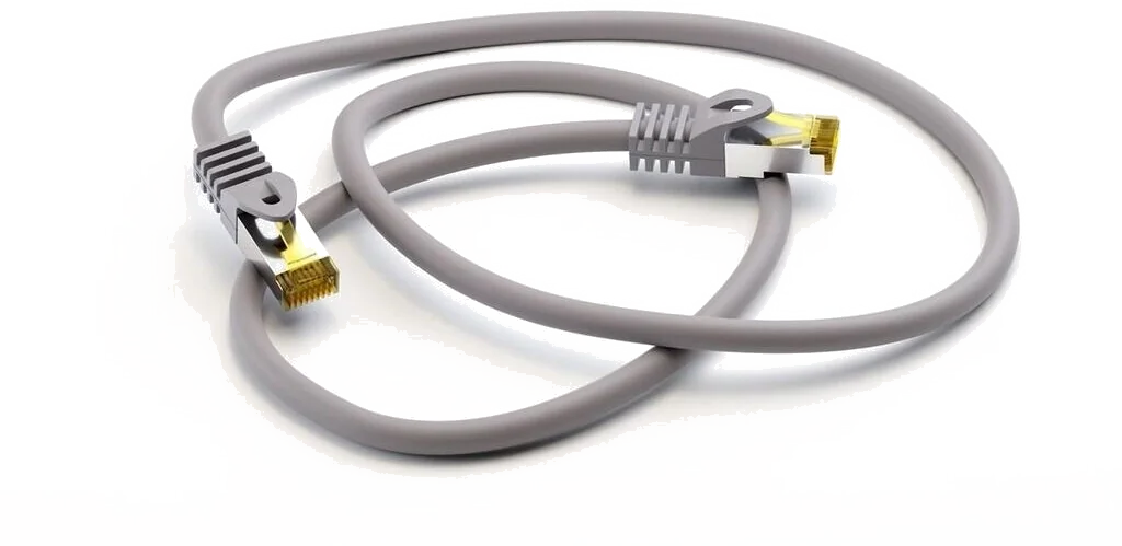 Cordon Réseau RJ45 Catégorie 6A S/FTP LSZH 10m Gris