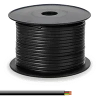 Bobine de Câble Téléphonique Plat RJ12 100m Noir