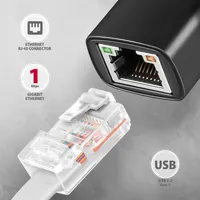 Axagon ADE-AR USB-A 3.2 Gen 1 - Gigabit Ethernet 10/100/1000 Adapter - Adapter - Digital/Daten 1000 Mbit/s - 2