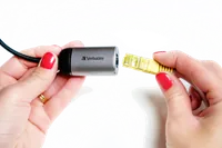 Verbatim 49146 station d'accueil USB 3.2 Gen 1 (3.1 Gen 1) Type-C Noir, Argent - 3