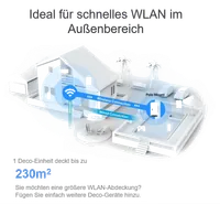 TP-Link Deco X50-Outdoor Bi-bande (2,4 GHz / 5 GHz) Wi-Fi 6 (802.11ax) Blanc 1 Interne - 8