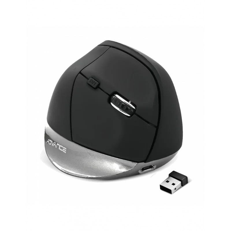 Souris Ergonomique Verticale Sans Fil Advance Vertical+ RF Noir 2400 DPI