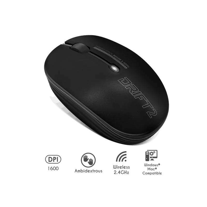 Souris sans fil Advance Drift 2 Noir - Précision et Mobilité