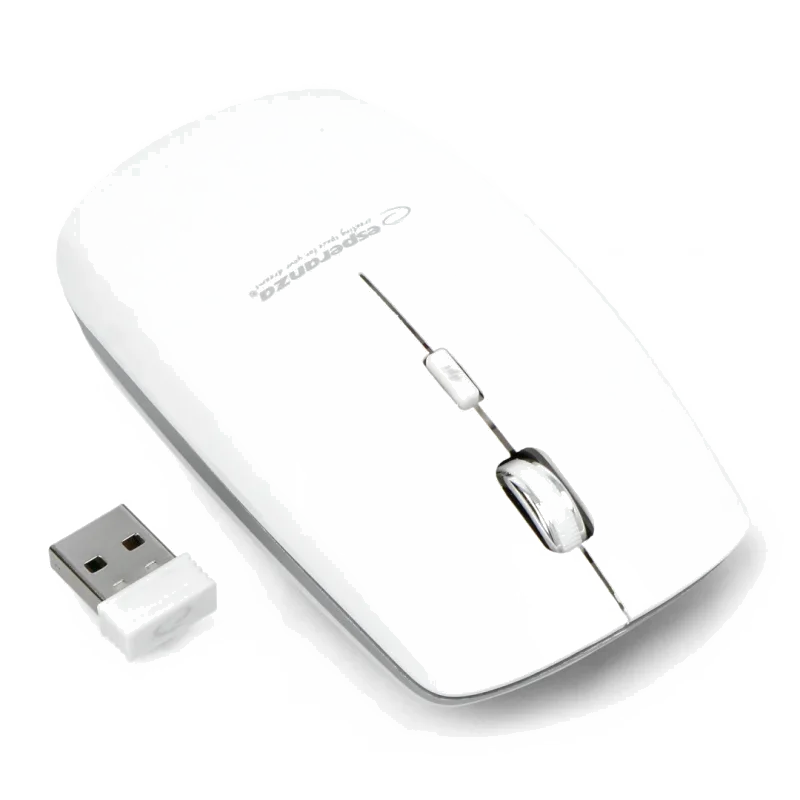 Souris Optique Sans Fil Saturn EM120W Blanche - Précision et Confort