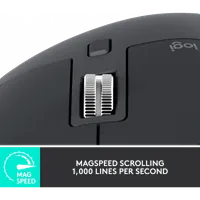 Souris sans fil Logitech MX Master 3S Graphite - Ergonomique, Silencieuse, 8K DPI - 2