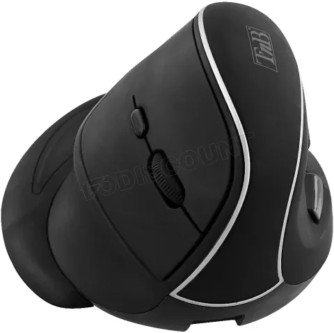 Souris sans fil Bluetooth ergonomique T'nB Ergo verticale pour droitier (Noir)