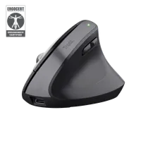 Trust Bayo+ - Souris ergonomique sans fil RF et Bluetooth