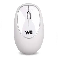 Souris Filaire WE Ambidextre USB 1200 DPI Blanc Métallique - 1