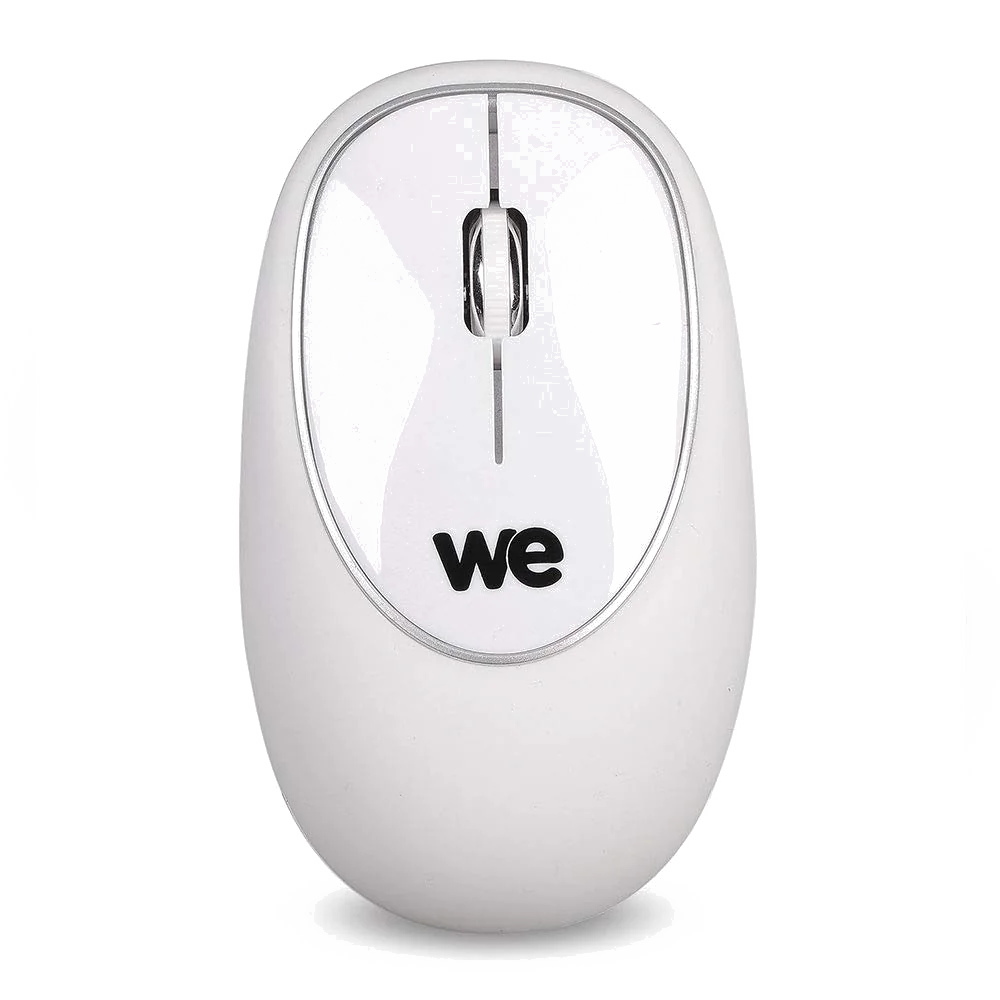 Souris Filaire WE Ambidextre USB 1200 DPI Blanc Métallique