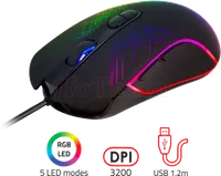 Souris Gamer Filaire Advance GTA 230 RGB - Noir - 1