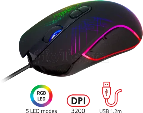 Souris Gamer Filaire Advance GTA 230 RGB - Noir