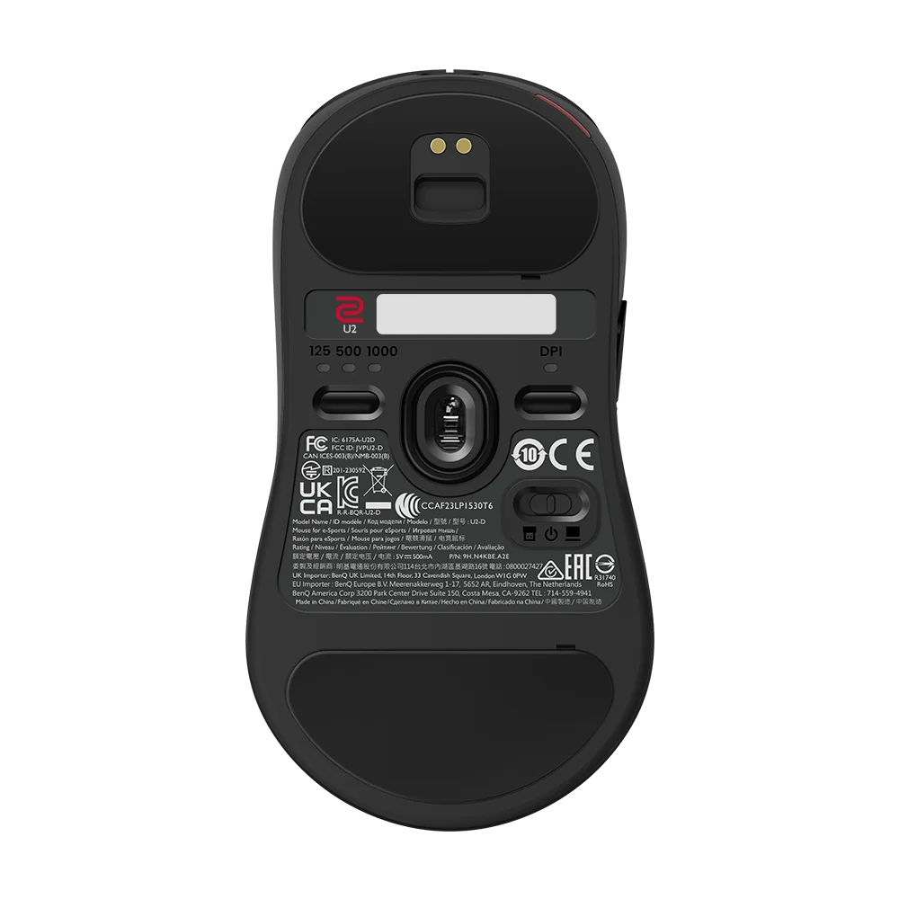 ZOWIE U2 souris Gaming Ambidextre RF sans fil Optique 3200 DPI