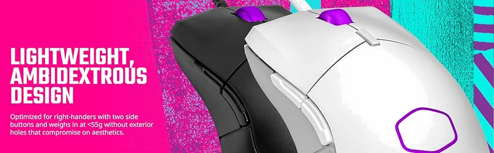 Souris Gamer Filaire Cooler Master MasterMouse MM310 Street Fighter 6 - Blanc/Bleu