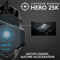 Souris Gamer Filaire Logitech G502 HERO RGB - Haute Performance - 3