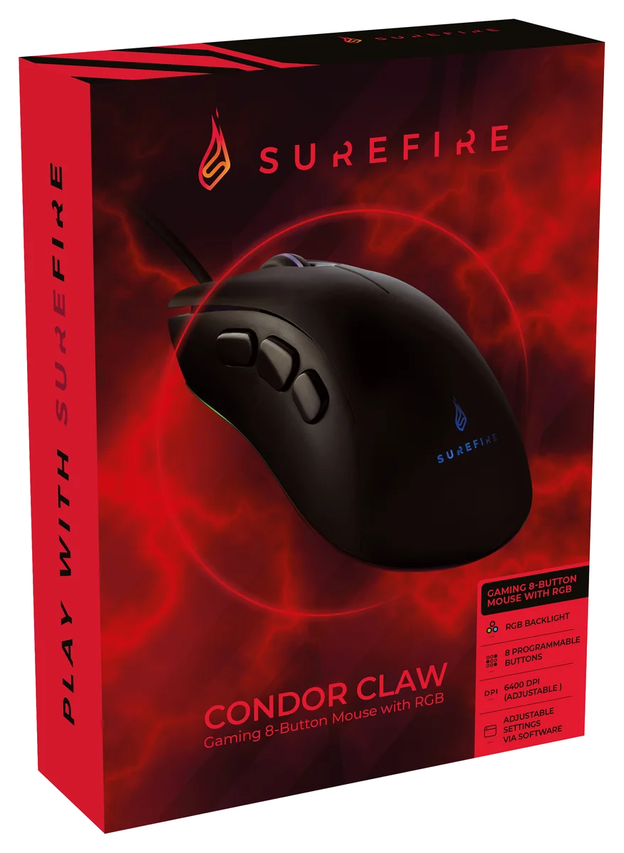 SureFire Condor Claw souris Gaming Droitier USB Type-A Optique 6400 DPI