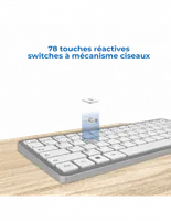 Clavier sans fil Bluetooth Advance SmartKeys Plus AZERTY Gris - 2