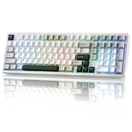 Clavier Gamer Mécanique Sans Fil 1stPlayer Neo87 RGB Blanc - Switchs BSON Lavender