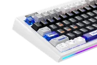 Clavier Gamer Mécanique Sans Fil 1stPlayer Neo87 RGB Blanc - Switchs BSON Lavender - 4