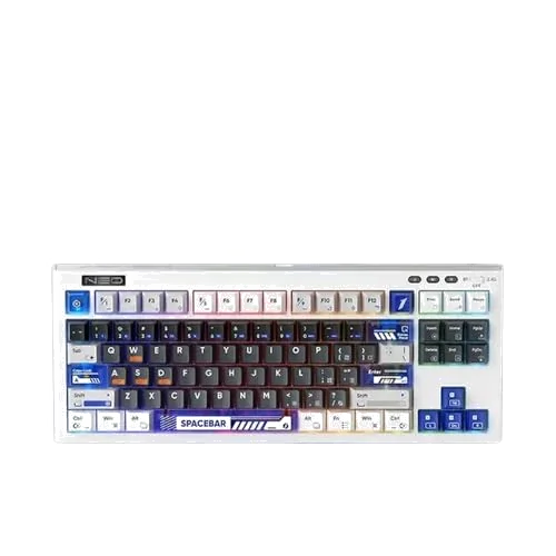 Clavier Mécanique Gaming 1STPLAYER NEO87 Sans Fil Tri-Mode Aluminium - Blanc