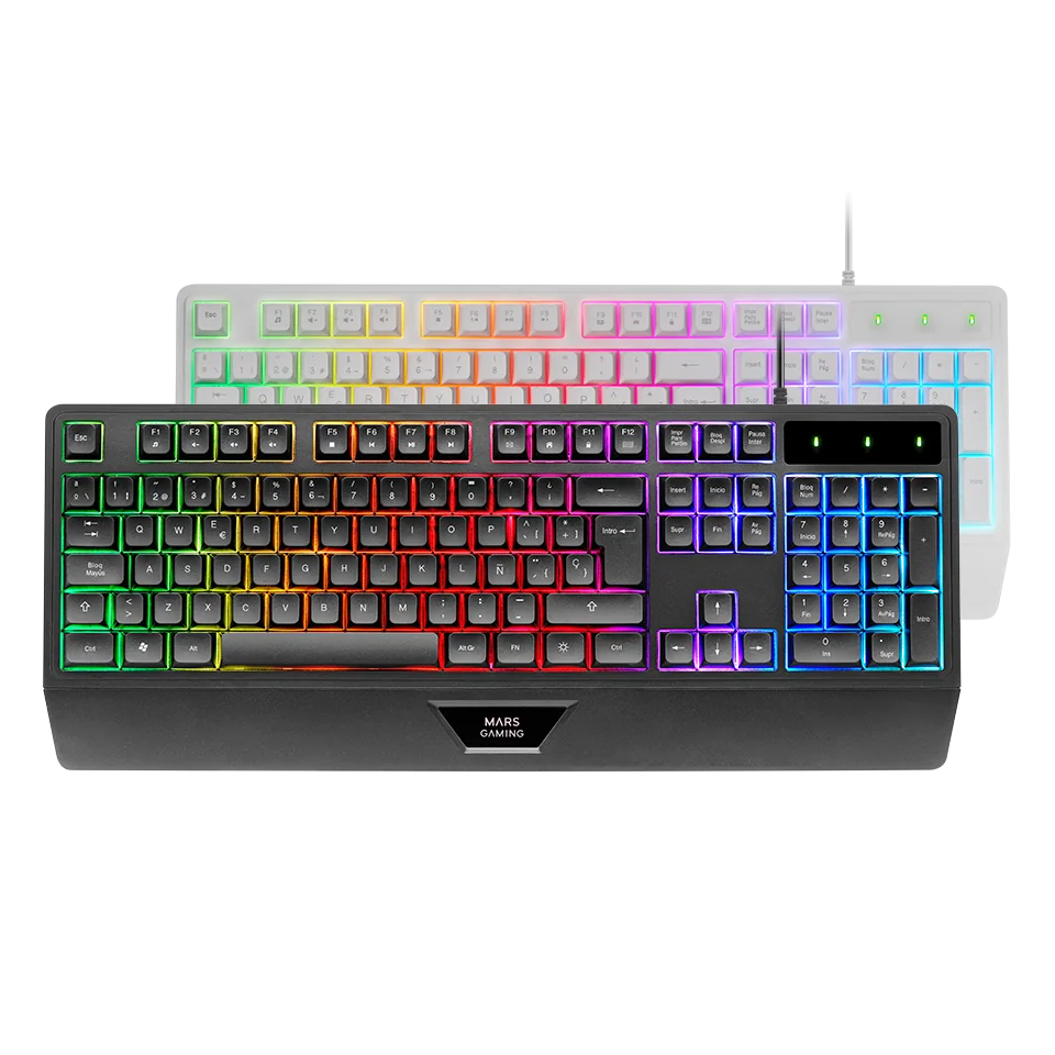 Mars Gaming MK124 clavier USB Français Blanc