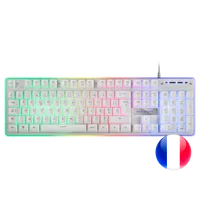 Mars Gaming MK220W clavier USB AZERTY Français Blanc