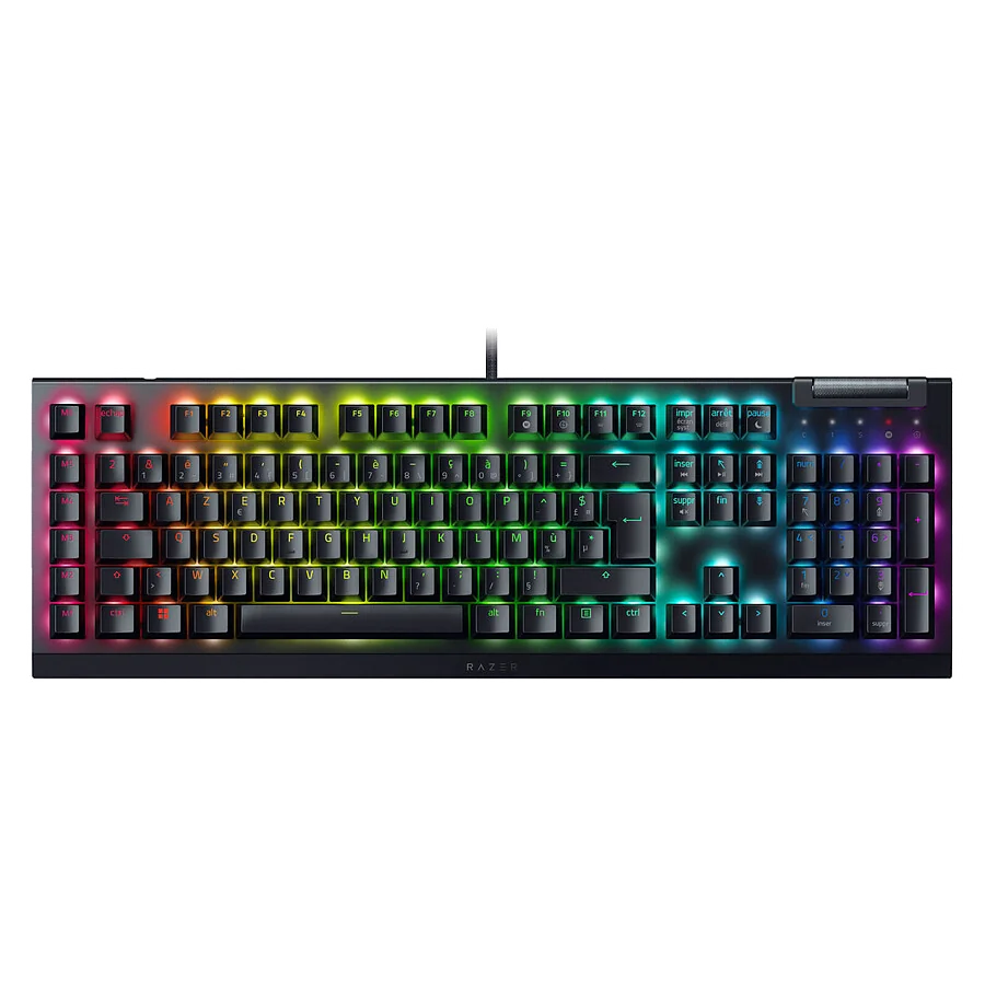 Clavier filaire Gamer mécanique (Razer Green) Razer BlackWidow V4 X RGB (Noir)