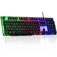 Clavier Gamer The G-Lab Keyz Neon FR AZERTY Rétroéclairé Rainbow - 1