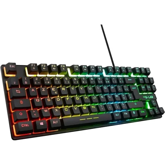 Clavier Gamer The G-Lab Keyz Caesium TKL RGB Azerty Noir