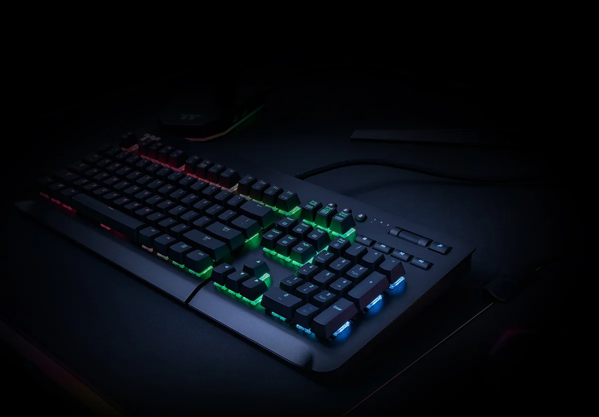 Clavier Gamer Mécanique Thermaltake Level 20 GT RGB Cherry MX Silver AZERTY Noir