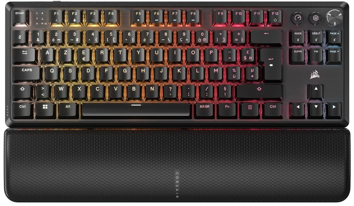 Clavier Gaming Mécanique K70 CORE TKL Wireless RGB - Switchs MLX Red V2 - AZERTY FR
