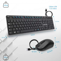 Pack Clavier + Souris Filaire USB Advance WorkMate Plus AZERTY Noir - 3